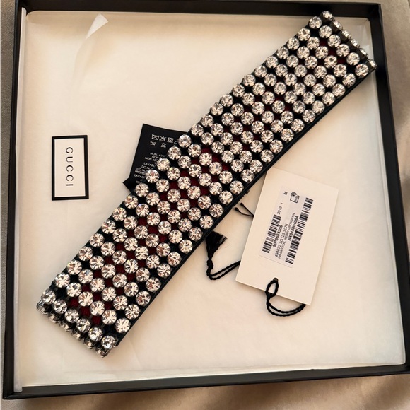 Gucci Accessories - Gucci Crystal-Embellished Wide HEADBAND